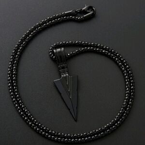 Black Arrow Head Charm Necklace